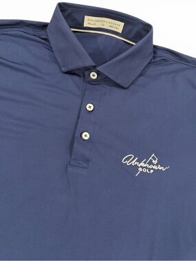 Holderness & Bourne Navy Golf Polo Unknown Golf Logo XL Polyester Elastane